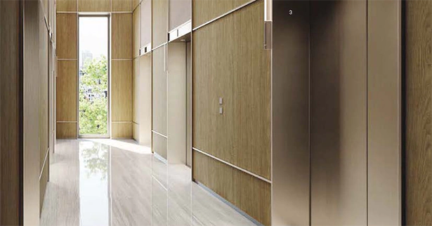 Photo by 3M of an elevator area with DINOC.