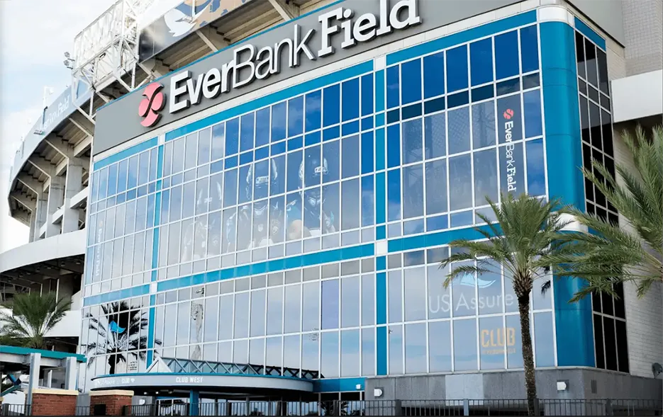 Advanced Window Tinting added 3M Window Film to the EverBank Field stadium in Jacksonville.