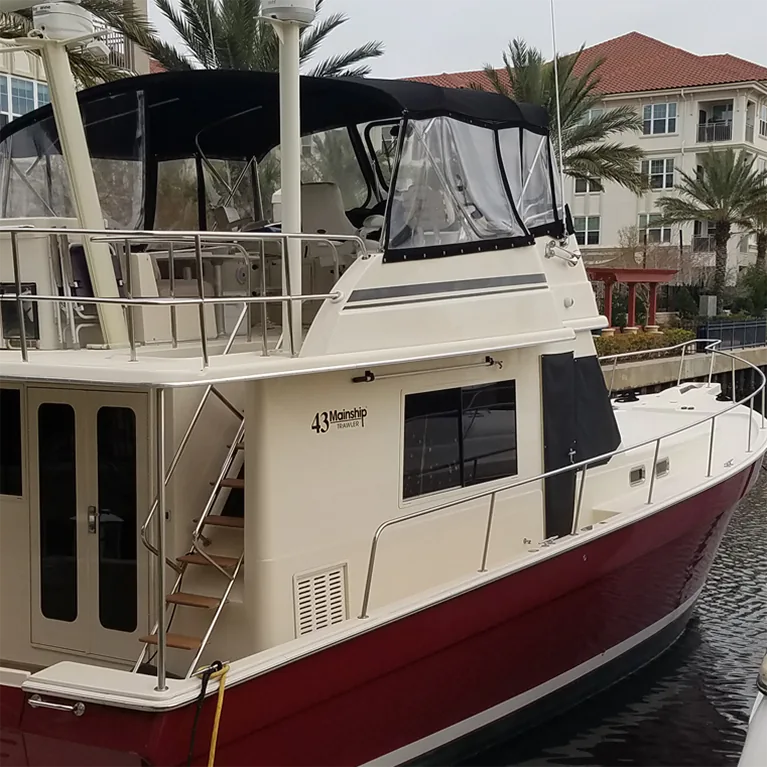 Advanced Window Tinting installed window film on a marine vessel in the Jacksonville area.