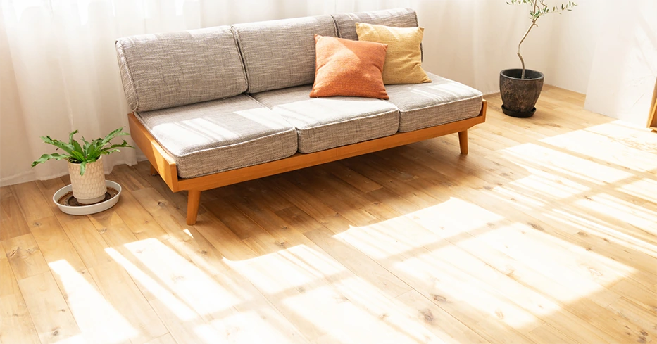UV Film can prevent fading furniture and flooring, even when the sun beams on your interior like what is photographed here.