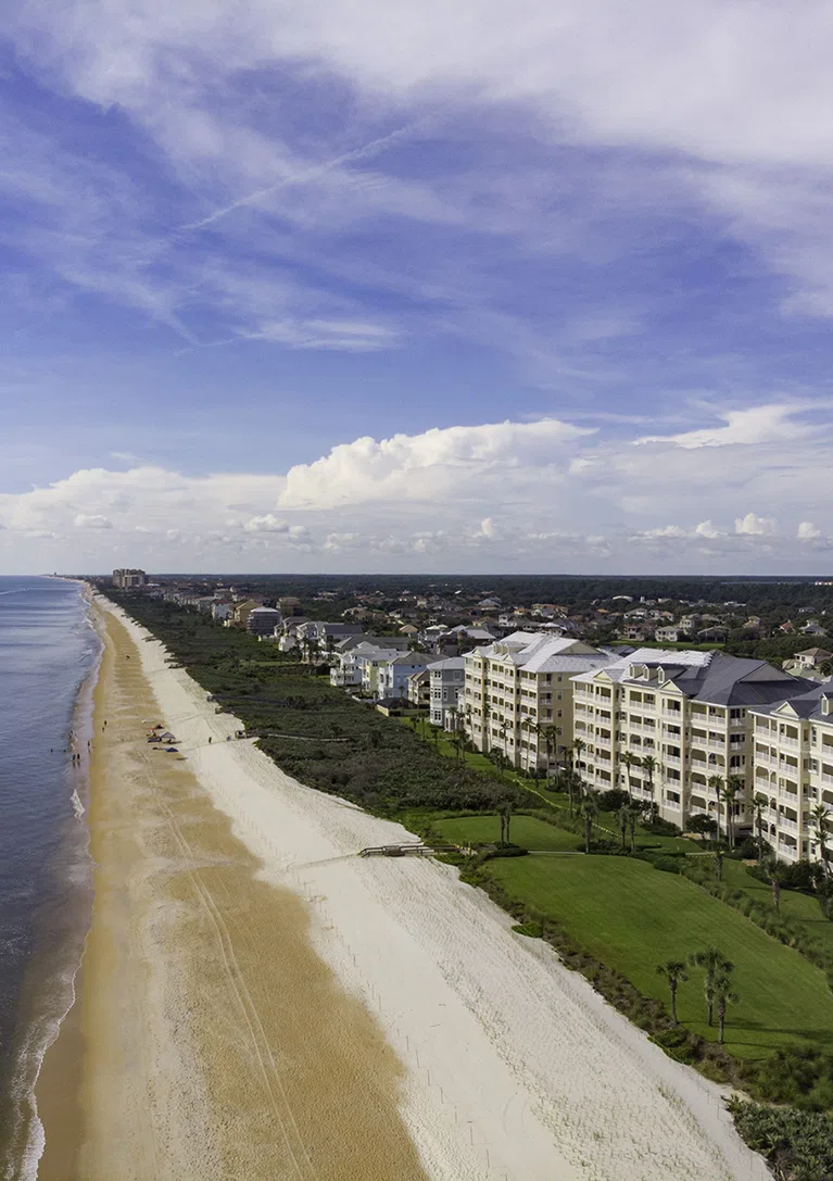 Aerial view of the city of Palm Coast, Florida.